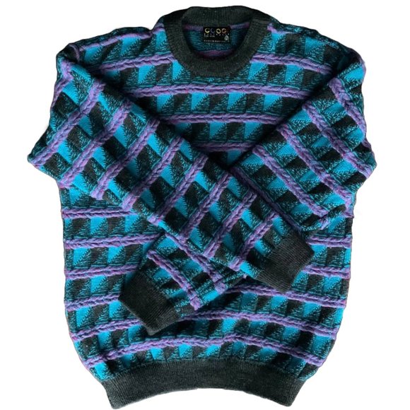 Rare Vintage Coogi 3D knitted pure wool jumper